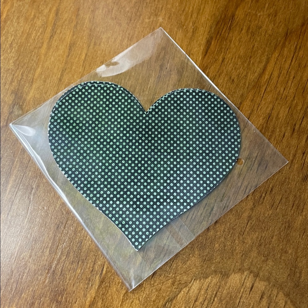 Black and Silver Heart Shaped Pasties